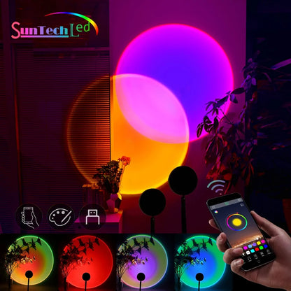 Usb Rainbow Sunset Lamp Color Changing App